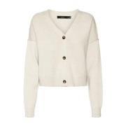 Gouden Link V-hals Cardigan Vero Moda , Beige , Dames