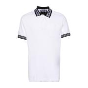 Witte Polo Shirt voor Mannen Versace Jeans Couture , White , Heren