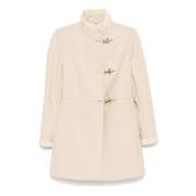 Beige Virginia Coat met gevilt textuur Fay , Beige , Dames