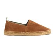 Pablo espadrilles van splitleer met taupe jute, met de hand genaaid in...