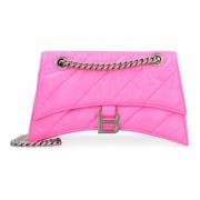 Gewatteerde leren schoudertas Balenciaga , Pink , Dames