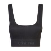 Zwarte Sporttop voor Vrouwen Calvin Klein , Black , Dames