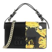 Zwarte tassen met D bimateriaal schouderband Versace Jeans Couture , B...