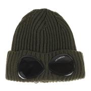 Groene Beanie met Goggle Lens Detail C.p. Company , Green , Heren