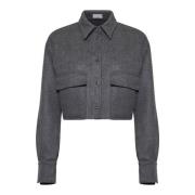 Grijze Shirts voor modebewuste vrouwen Brunello Cucinelli , Gray , Dam...