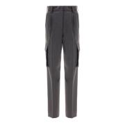 Cargo Broek in Grijs Wolmix Herno , Gray , Dames