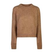 Bruine Gebreide Sweater Aw24 Roberto Collina , Brown , Dames