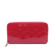 Pre-owned Leather wallets Louis Vuitton Vintage , Red , Dames