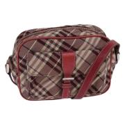 Pre-owned Canvas shoulder-bags Burberry Vintage , Red , Dames