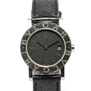 Pre-owned Stainless Steel watches Bvlgari Vintage , Black , Dames