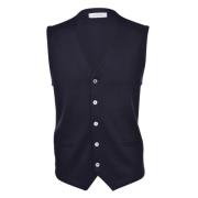 Wollen Gilet voor Mannen Gran Sasso , Blue , Heren