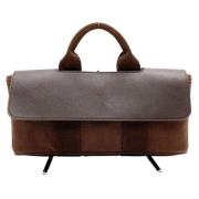 Pre-owned Canvas handbags Hermès Vintage , Brown , Dames