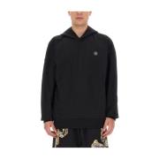 Oversized Katoenen Hoodie voor Mannen Philipp Plein , Black , Heren