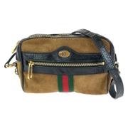 Pre-owned Leather crossbody-bags Gucci Vintage , Brown , Dames