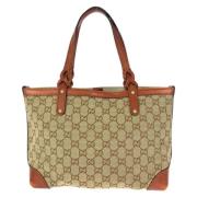 Pre-owned Canvas totes Gucci Vintage , Brown , Dames