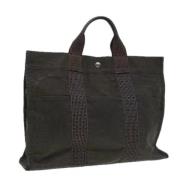 Pre-owned Canvas handbags Hermès Vintage , Black , Dames