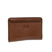 Pre-owned Leather clutches Burberry Vintage , Brown , Dames