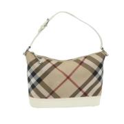 Pre-owned Leather shoulder-bags Burberry Vintage , Beige , Dames