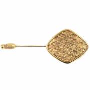 Pre-owned Metal brooches Chanel Vintage , Yellow , Dames