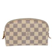 Pre-owned Canvas pouches Louis Vuitton Vintage , White , Dames