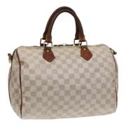 Pre-owned Canvas handbags Louis Vuitton Vintage , White , Dames