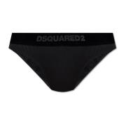 Logo Briefs Dsquared2 , Black , Dames