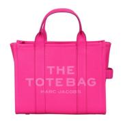 Leren Tote Tas met Gegraveerd Logo Marc Jacobs , Pink , Dames