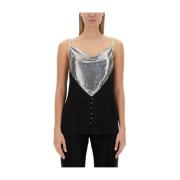 Mouwloze Top met Uniek Ontwerp Paco Rabanne , Multicolor , Dames