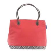 Pre-owned Leather handbags Burberry Vintage , Red , Dames