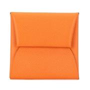 Pre-owned Leather wallets Hermès Vintage , Orange , Dames