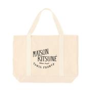 Koninklijke Katoenen Tote Tas Maison Kitsuné , Pink , Dames