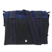 Pre-owned Canvas handbags Hermès Vintage , Blue , Dames