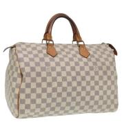 Pre-owned Canvas handbags Louis Vuitton Vintage , White , Dames