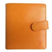 Pre-owned Leather wallets Louis Vuitton Vintage , Orange , Dames