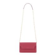 Leren Schoudertas met Kettingriem Marni , Pink , Dames