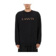 Logo Sweatshirt, Comfortabel en Stijlvol Lanvin , Black , Heren