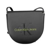 Zwarte Polyethyleen Schoudertas Calvin Klein , Black , Dames