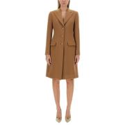 Wollen Enkellange Jas voor Vrouwen Dolce & Gabbana , Beige , Dames