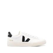 Witte Campo Sneakers met Zwarte Details Veja , White , Dames