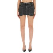 Cargo Rok Slim Fit 100% Katoen Helmut Lang , Black , Dames