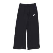 Casual Wide-leg Fleece Trainingsbroek Nike , Black , Dames