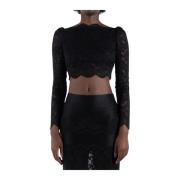 Elegante Zwarte Top met Lange Mouwen Paco Rabanne , Black , Dames