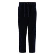 Donkerblauwe Corduroy Plooibroek Ralph Lauren , Blue , Heren