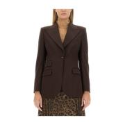 Luxe Double-Breasted Blazer Dolce & Gabbana , Brown , Dames