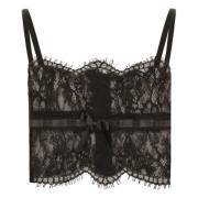 Luxe Mouwloze Top in Zwart Dolce & Gabbana , Black , Dames