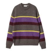 Gestreepte Alpaca Trui Grijs Carhartt Wip , Multicolor , Heren