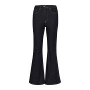 Hoge Taille Flared Jeans Donkerblauw Gestuz , Blue , Dames