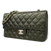 Pre-owned Leather shoulder-bags Chanel Vintage , Black , Dames