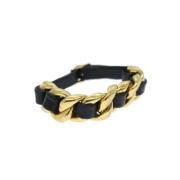 Pre-owned Metal bracelets Chanel Vintage , Yellow , Dames