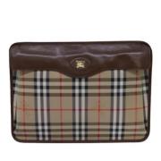 Pre-owned Canvas clutches Burberry Vintage , Beige , Dames